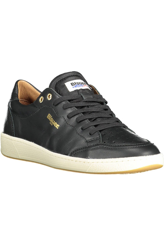 Black Polyester Men Sneaker
