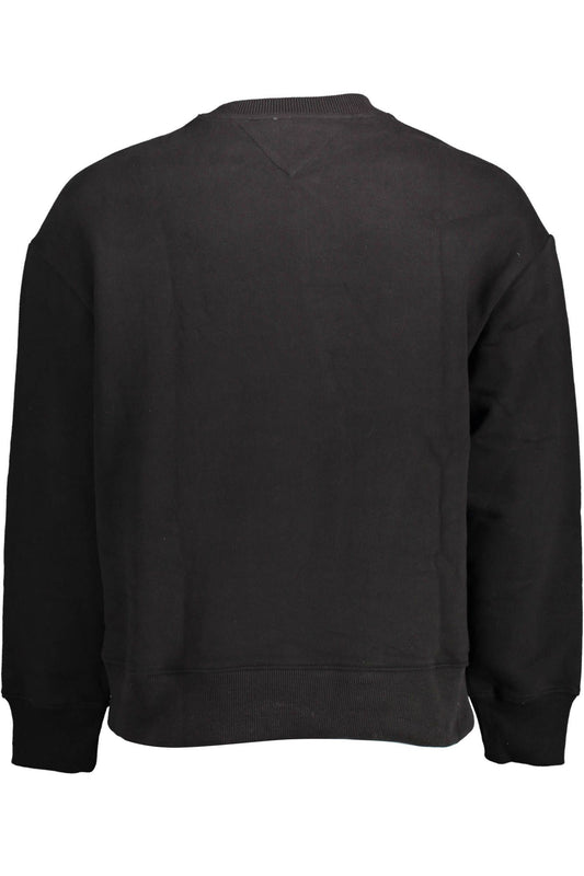 Black Cotton Men Sweater