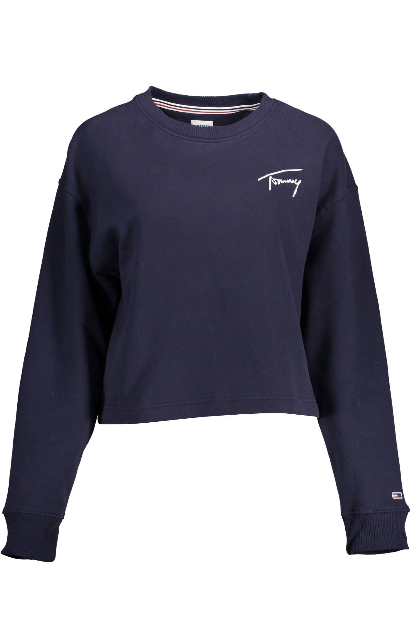 Blue Cotton Women Sweater