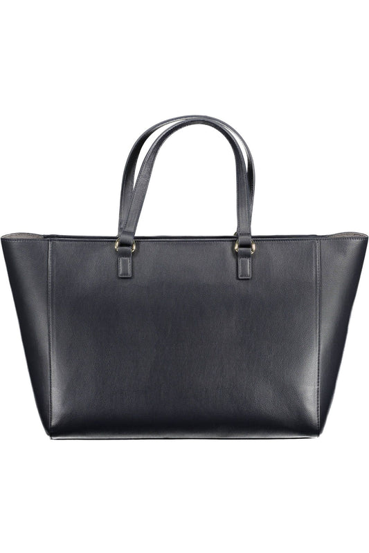 Blue Polyester Women Handbag