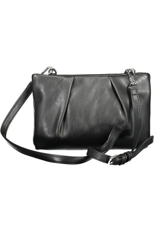 Black Polyethylene Women Handbag