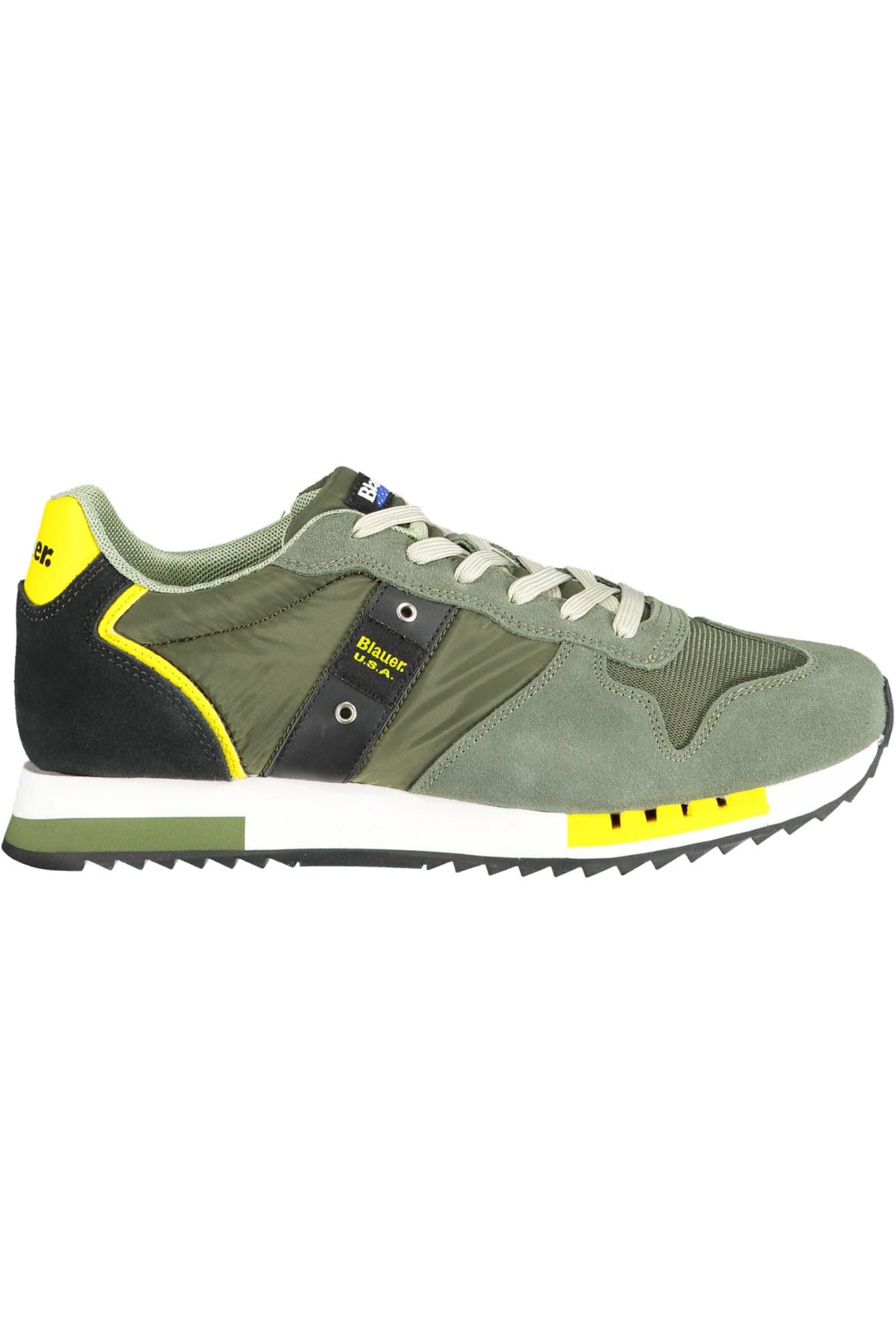 Green Polyester Men Sneaker