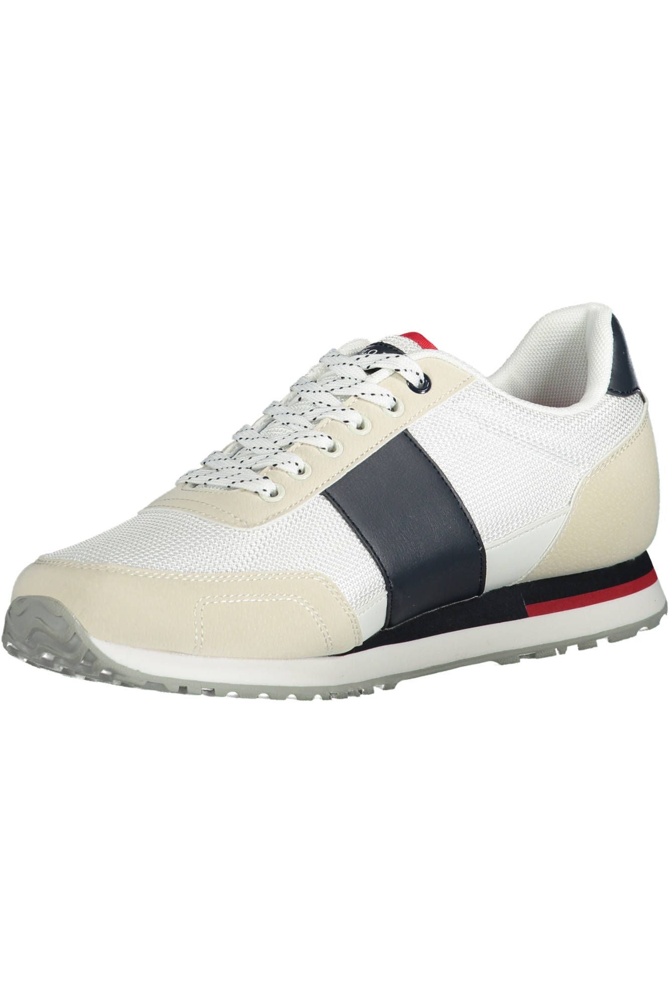 White Polyester Men Sneaker