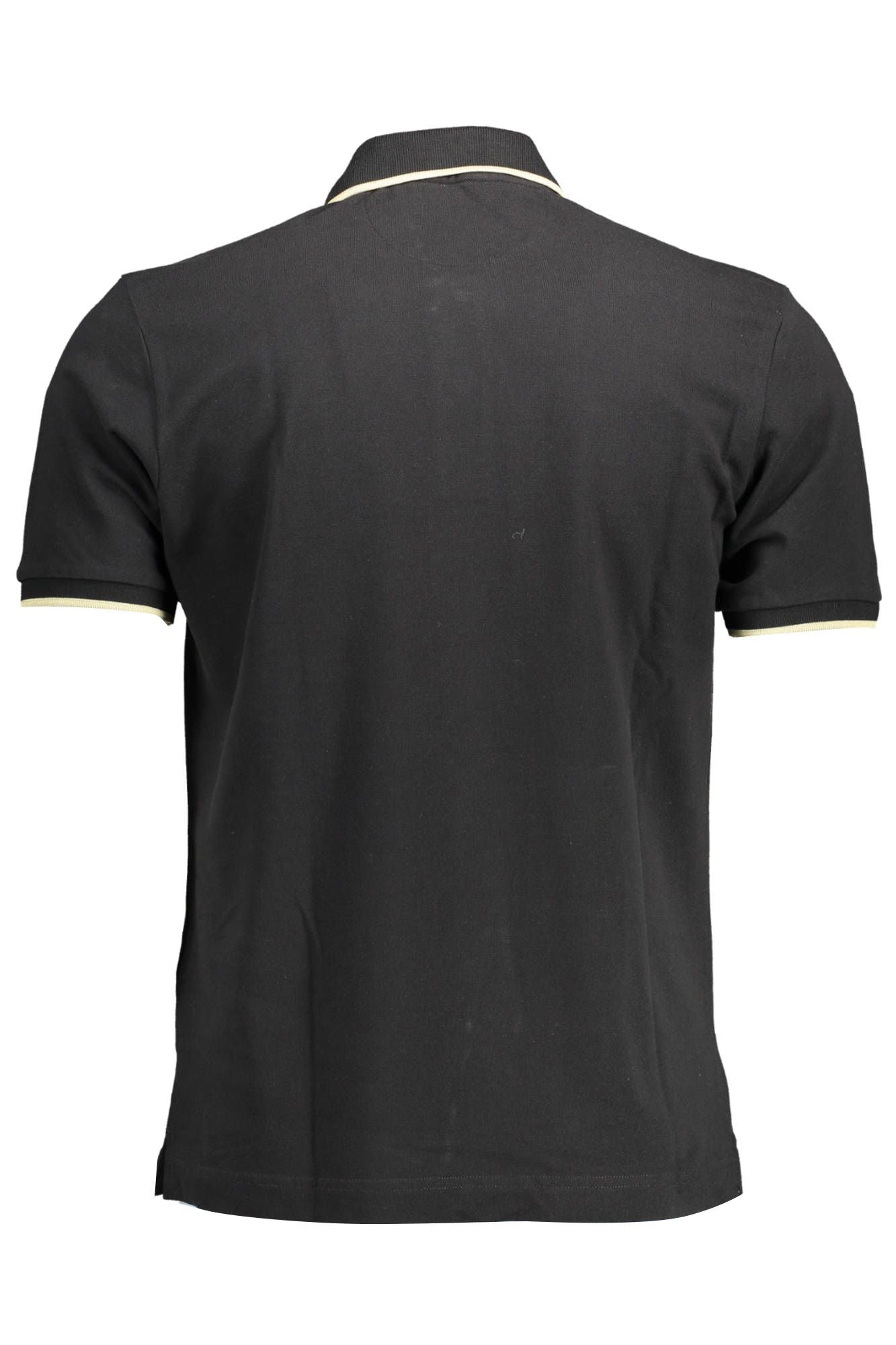 Black Cotton Men Polo Shirt