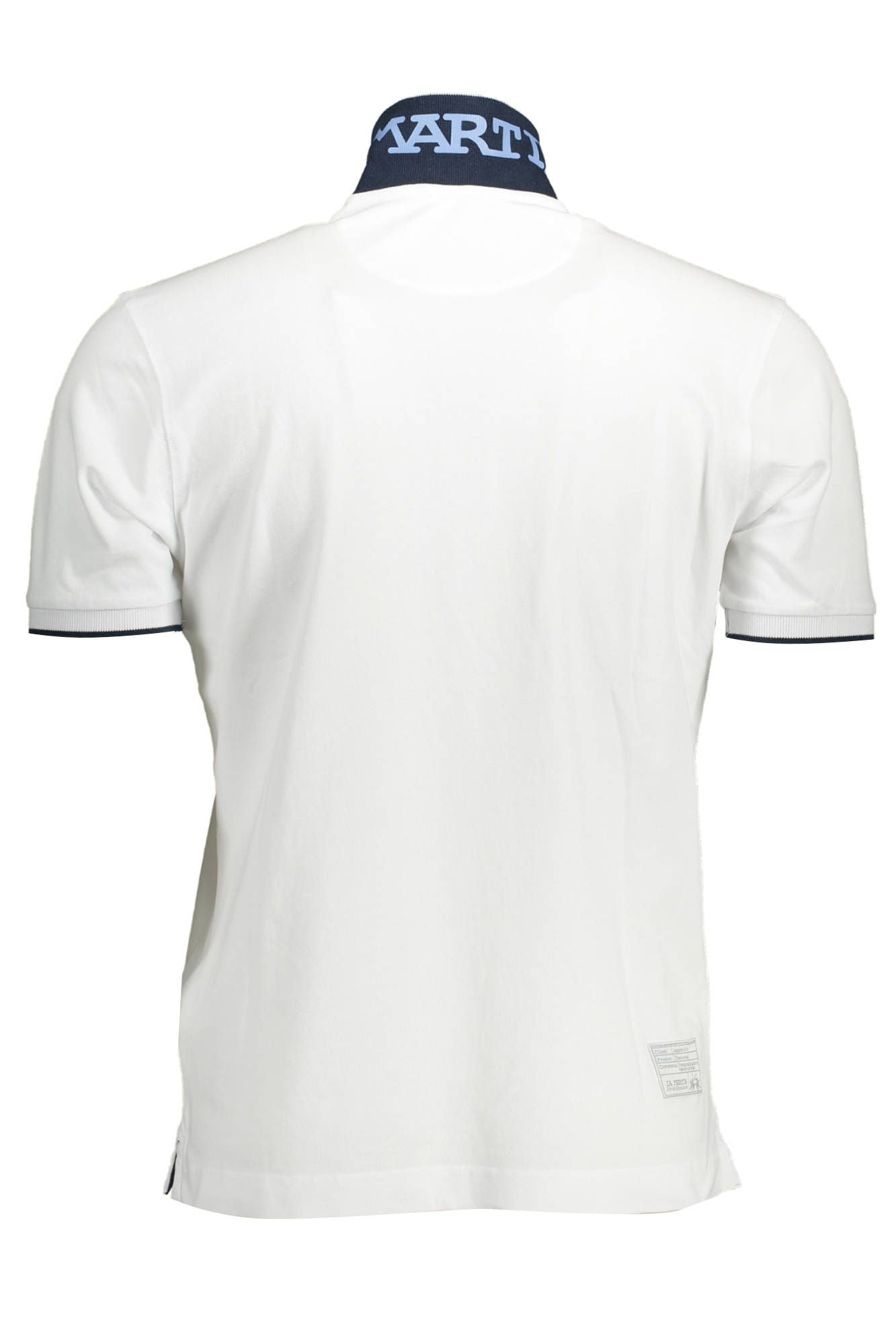 White Cotton Men Polo Shirt