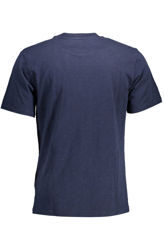 Blue Cotton Men T-Shirt
