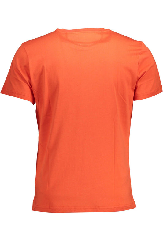 Orange Cotton Men T-Shirt
