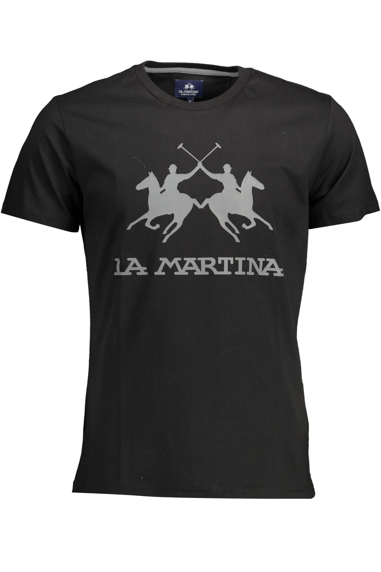 Black Cotton Men T-Shirt