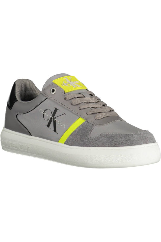 Gray Polyester Men Sneaker