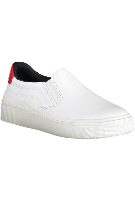 White Polyester Women Sneaker