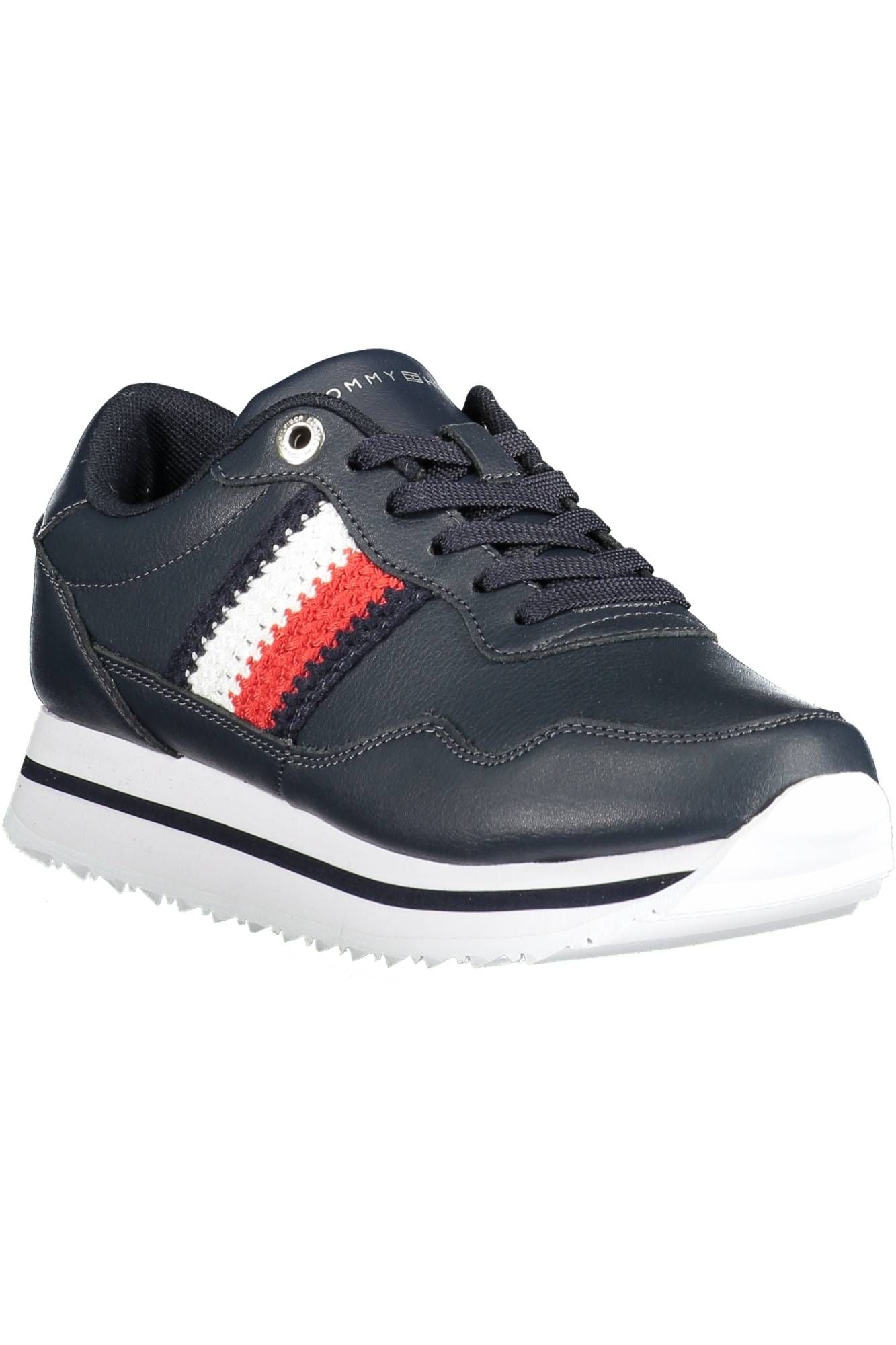 Blue Leather Women Sneaker