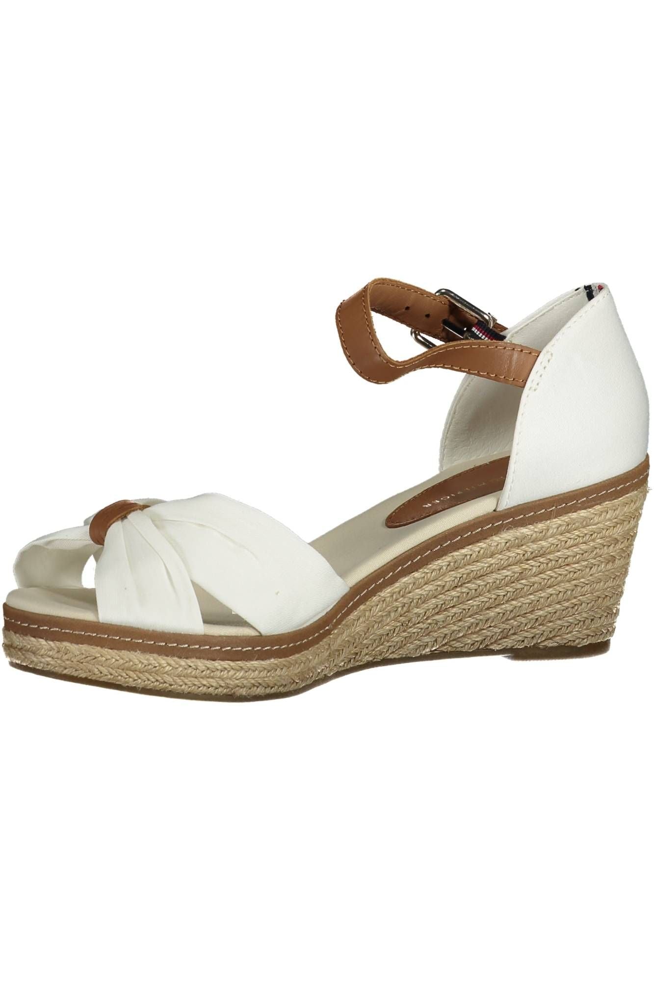 White Cotton Women Sandal