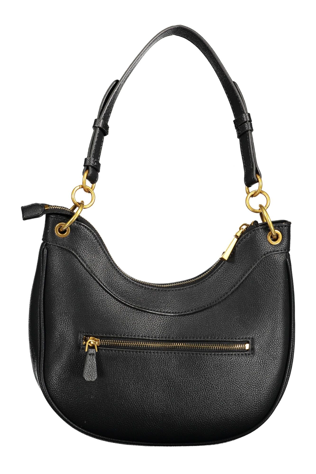 Black Polyurethane Women Handbag