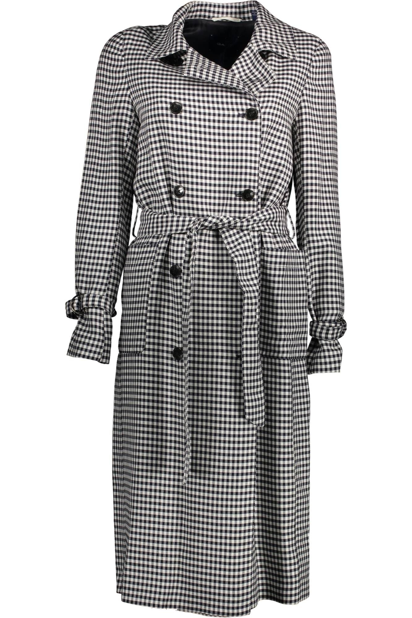 Blue Viscose Women Coat
