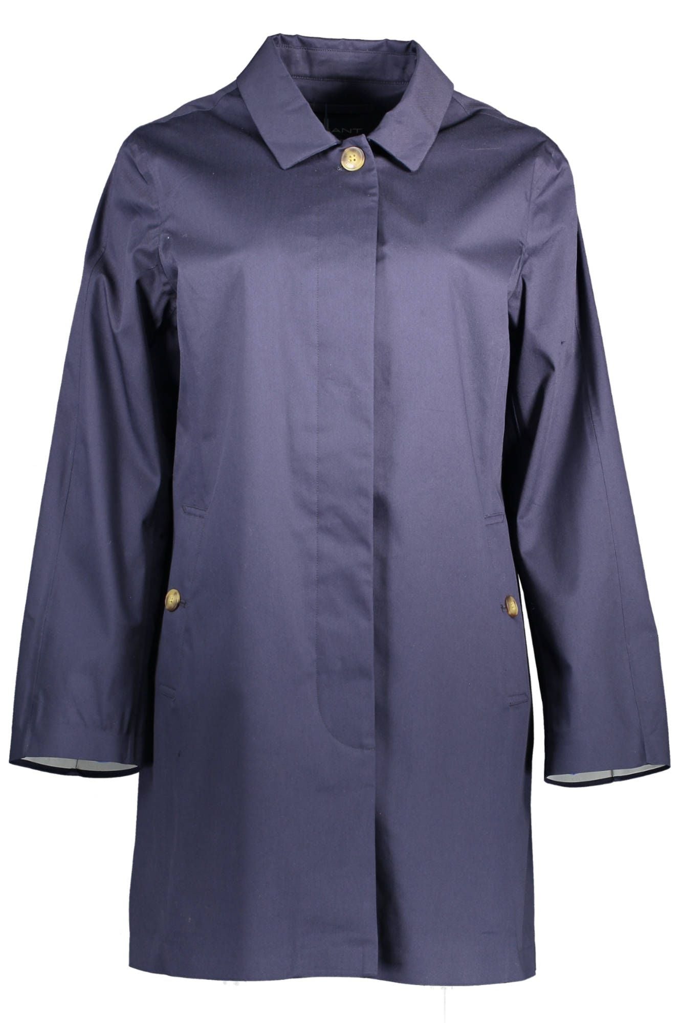 Blue Cotton Women Coat