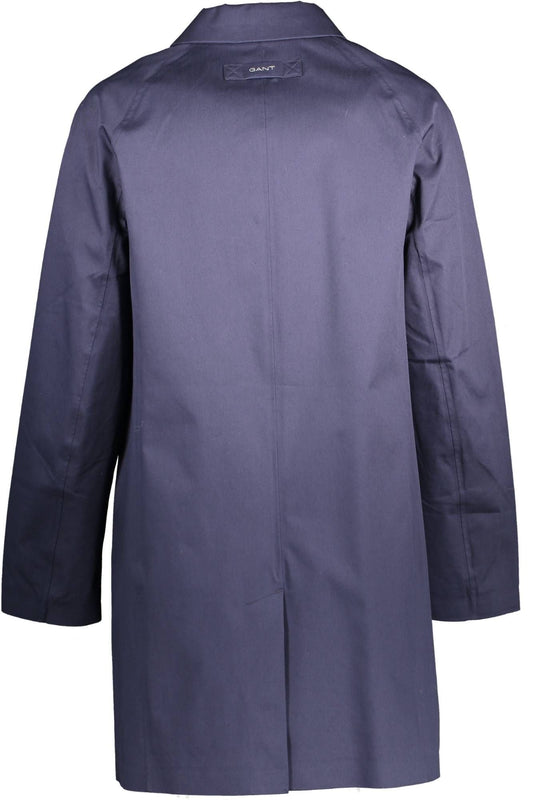 Blue Cotton Women Coat