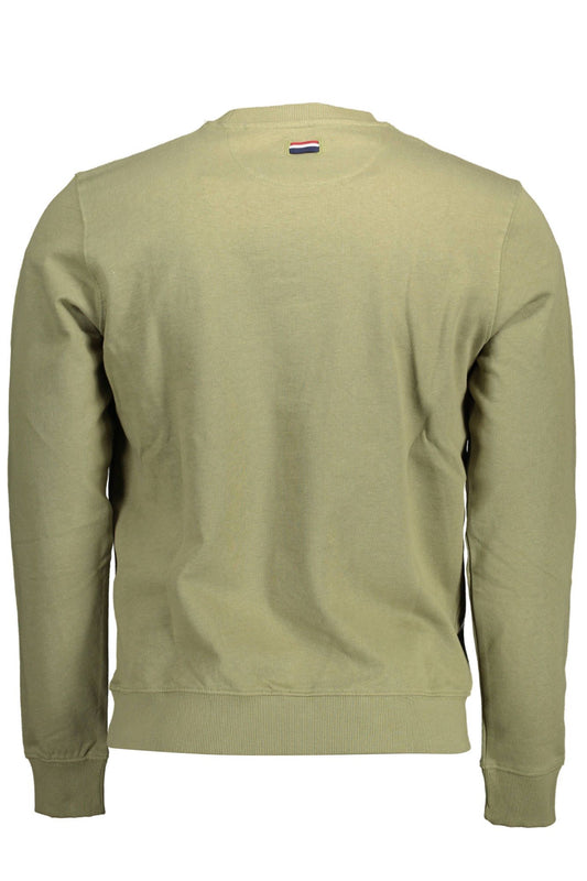 Green Cotton Men Sweater