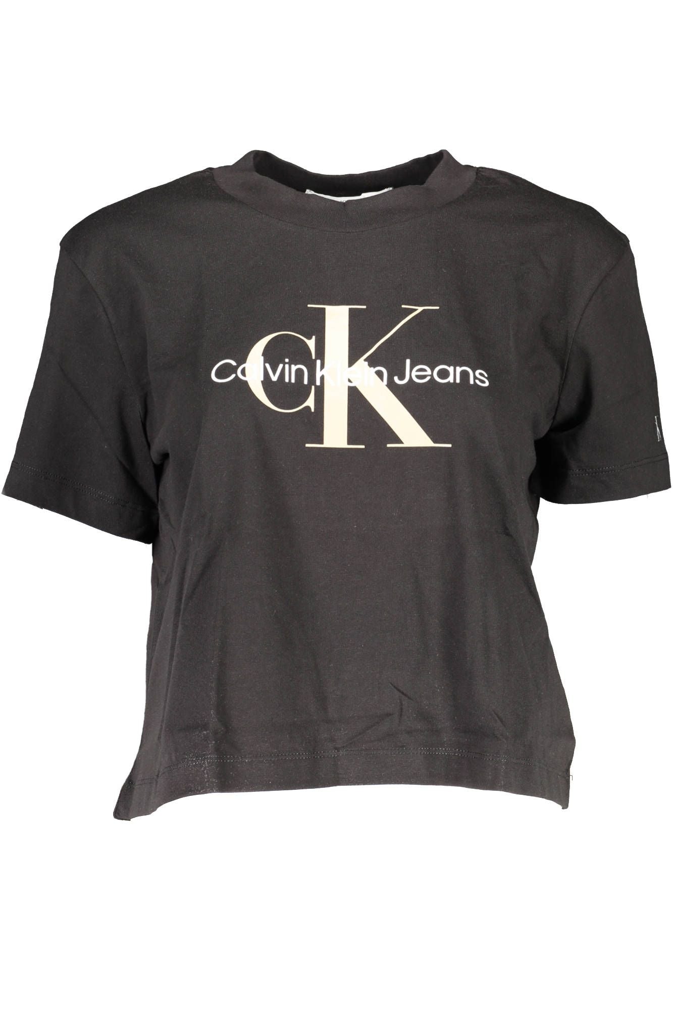 Black Cotton Women T-Shirt