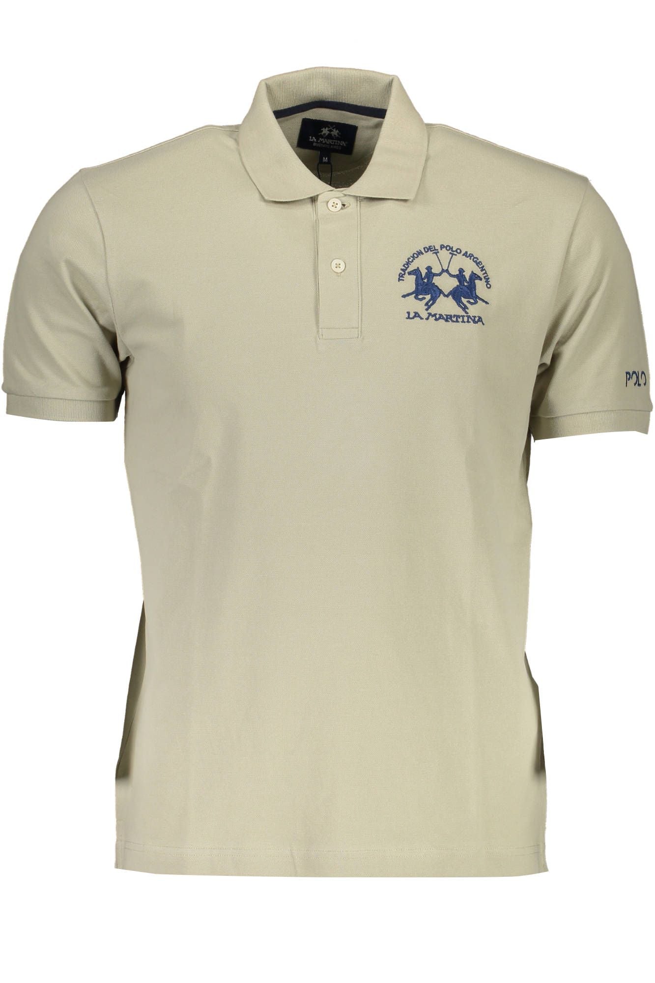 Green Cotton Men Polo Shirt