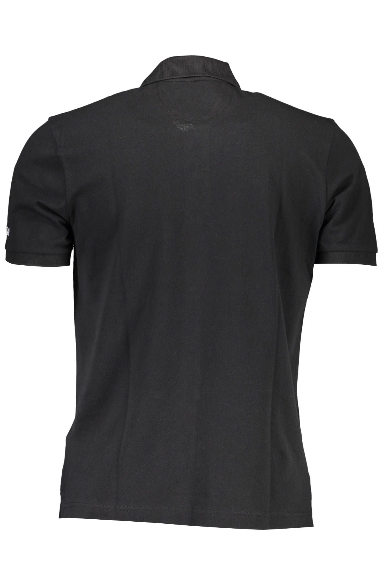 Black Cotton Men Polo Shirt