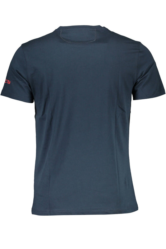 Blue Cotton Men T-Shirt