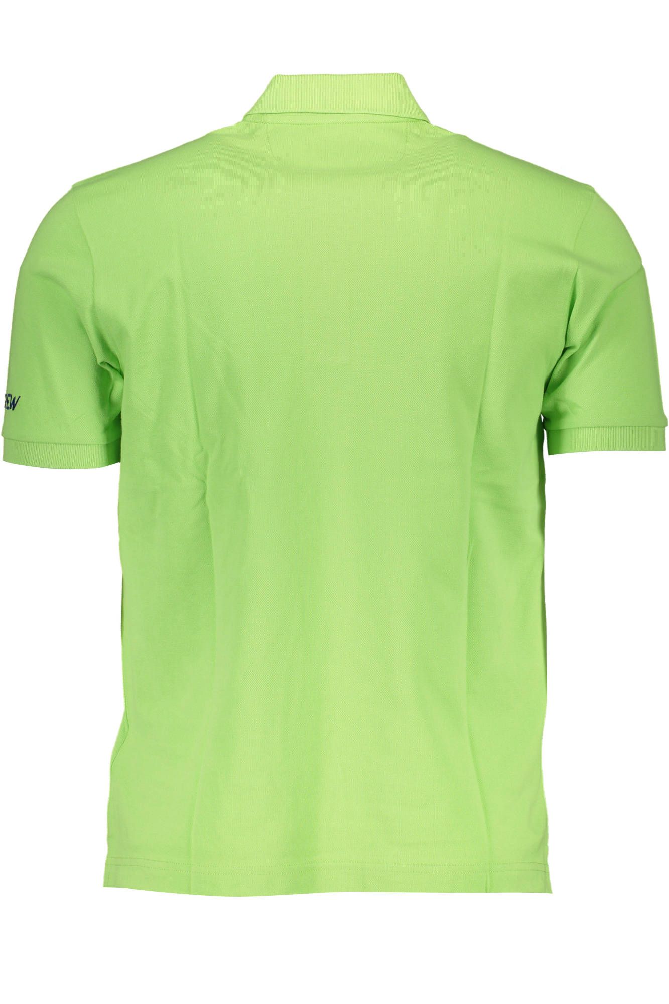 Green Cotton Men Polo Shirt