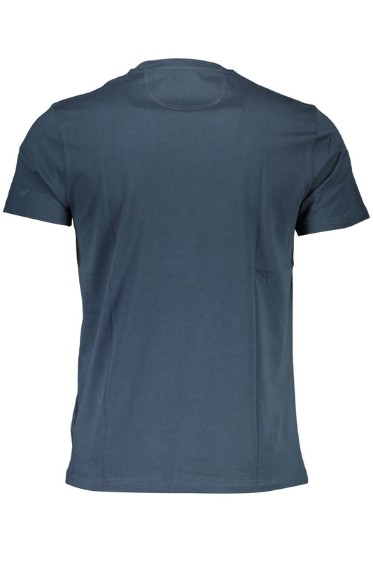 Blue Cotton Men T-Shirt