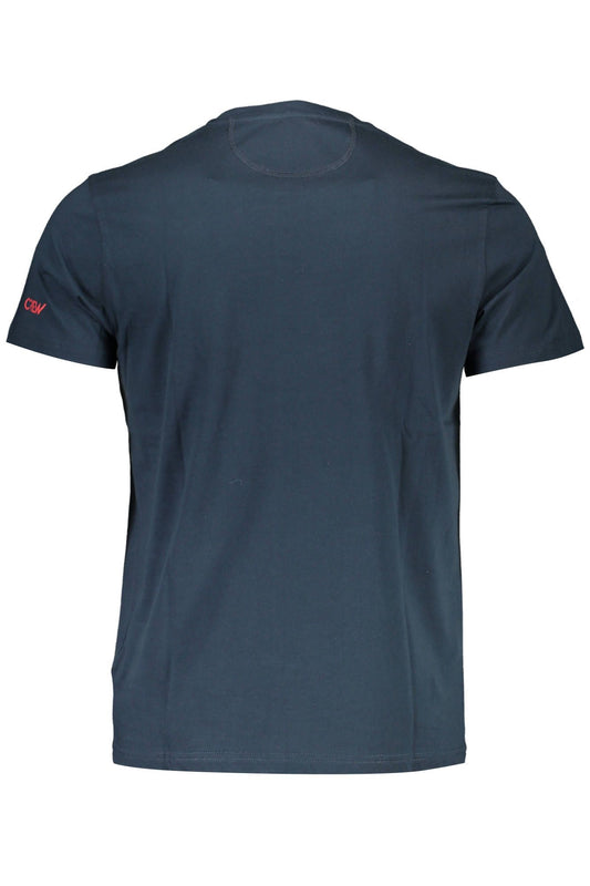 Blue Cotton Men T-Shirt