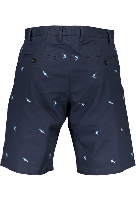 Blue Cotton Men Bermuda Short