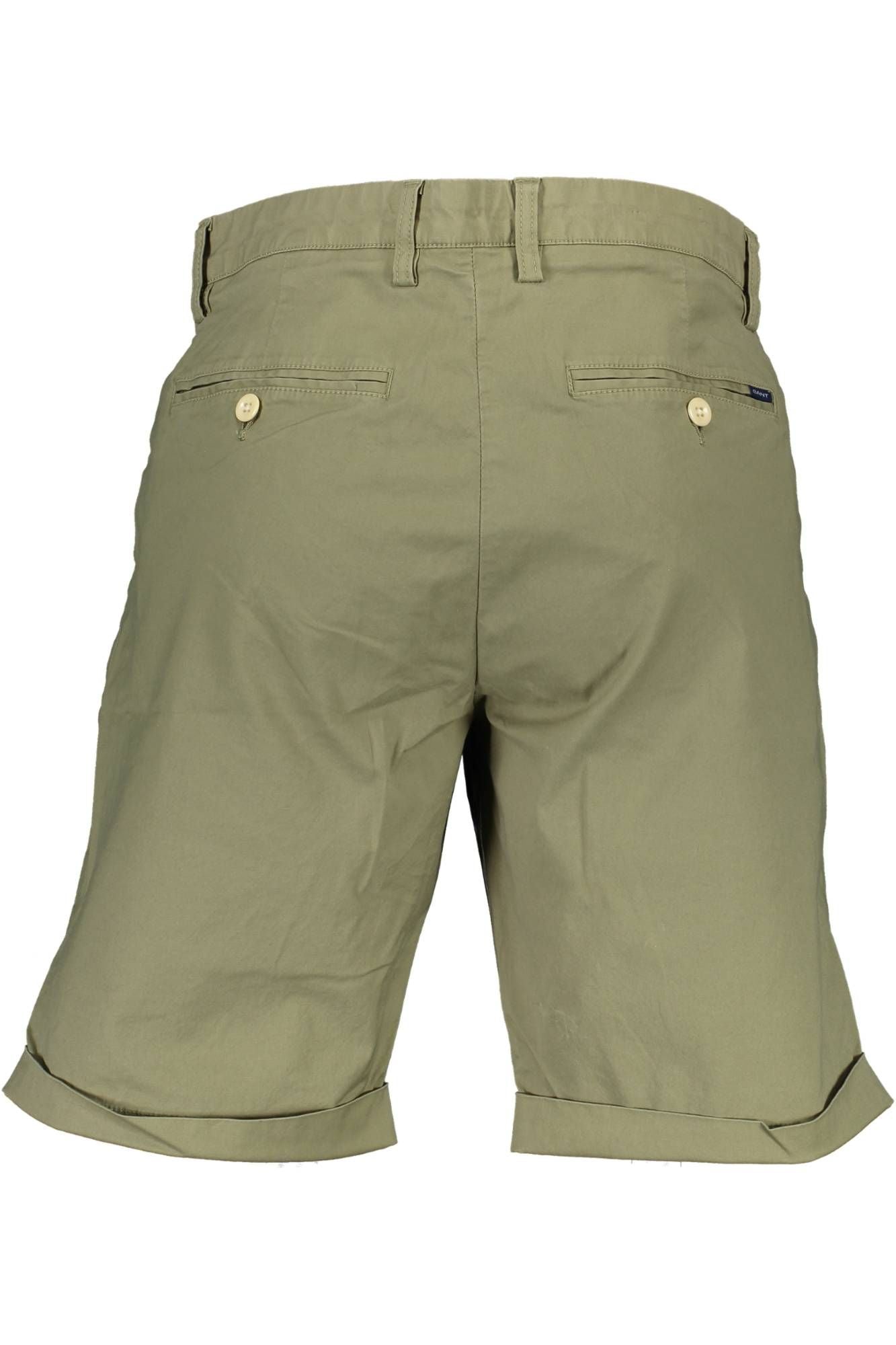 Green Cotton Men Bermuda Pant