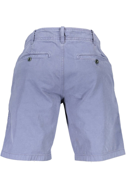 Blue Cotton Men Bermuda