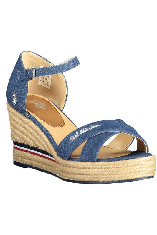 Blue Polyester Women Sandal