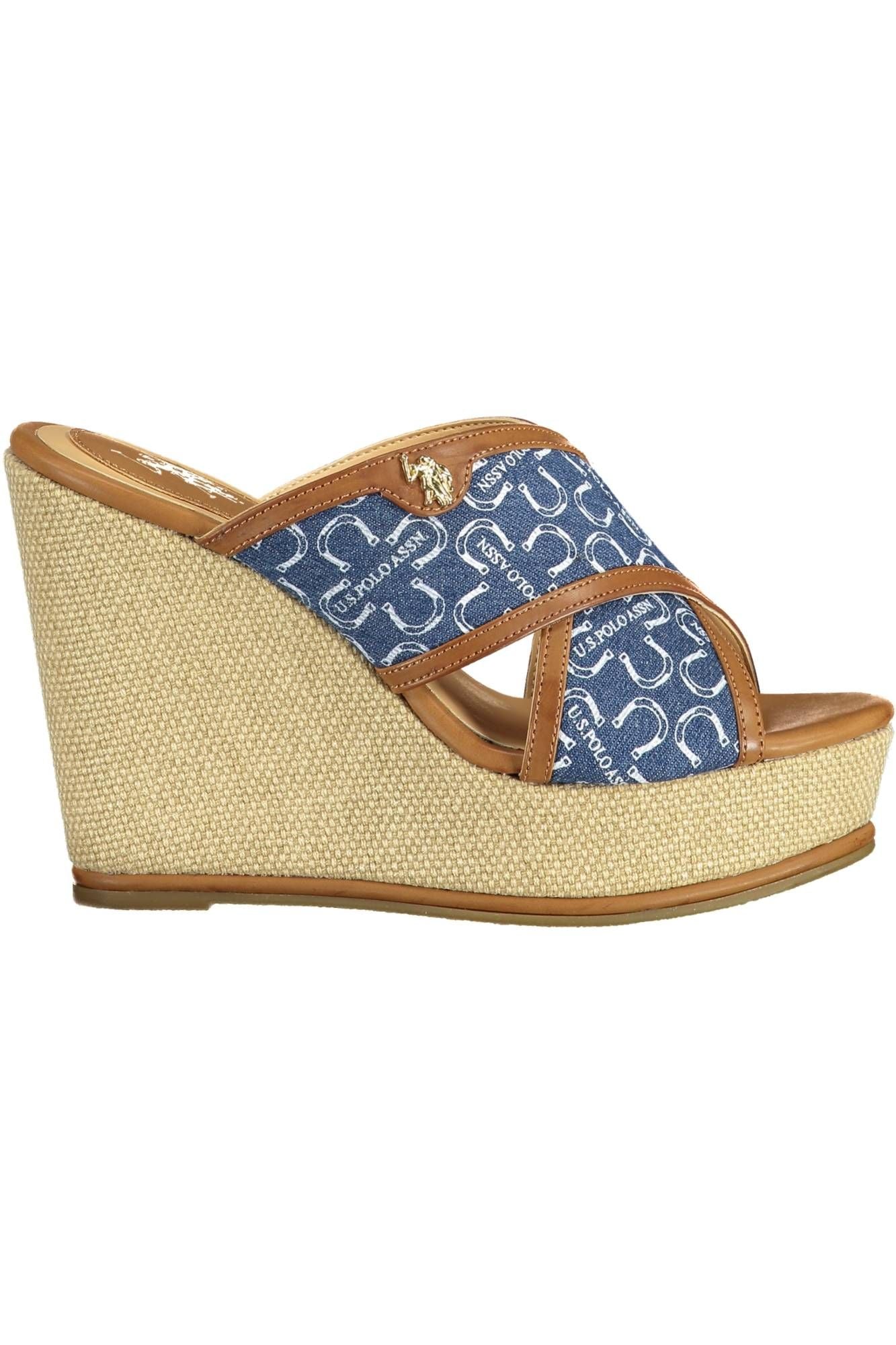 Blue Cotton Women Sandal