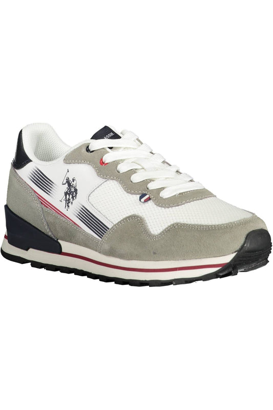 White Polyester Men Sneaker