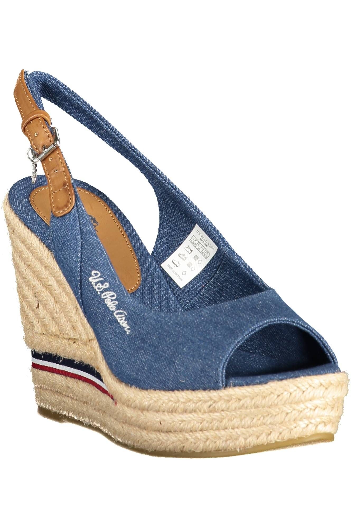 Blue Cotton Women Sandal