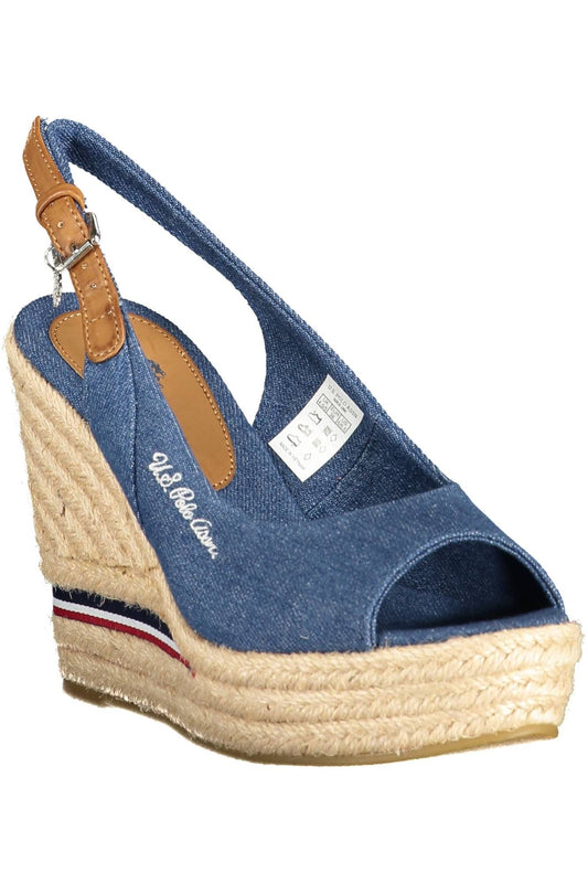 Blue Cotton Women Sandal