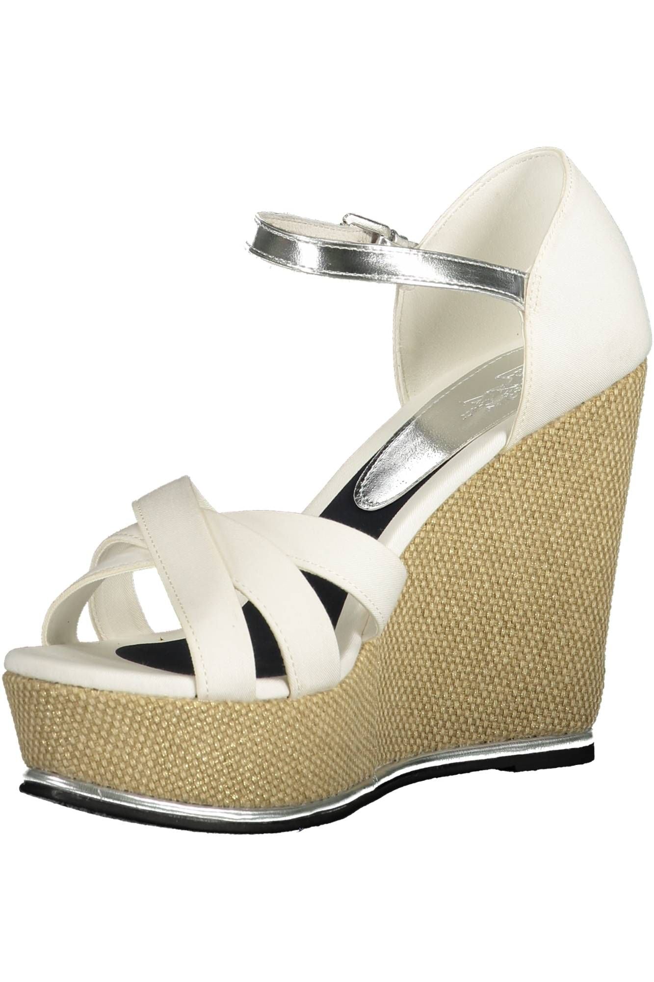 White Cotton Women Sandal
