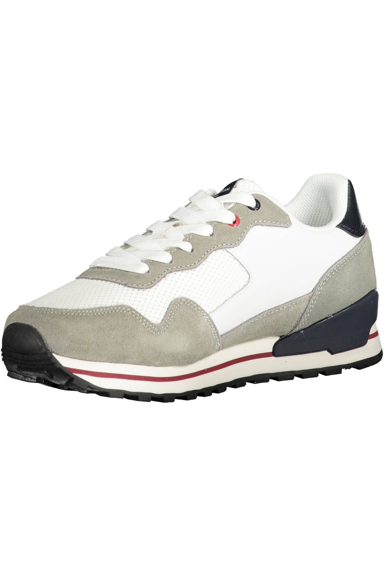 White Polyester Men Sneaker