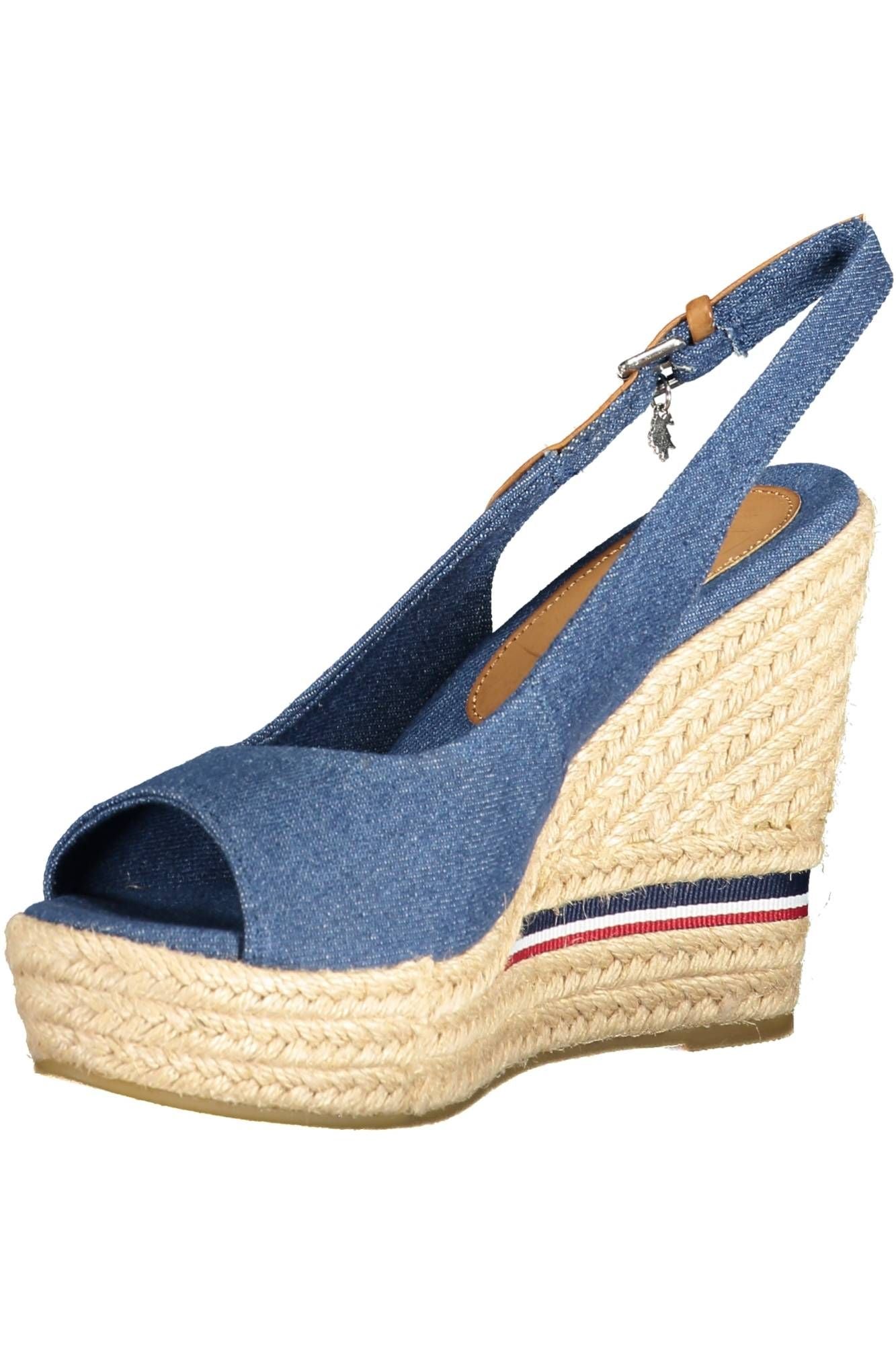 Blue Cotton Women Sandal