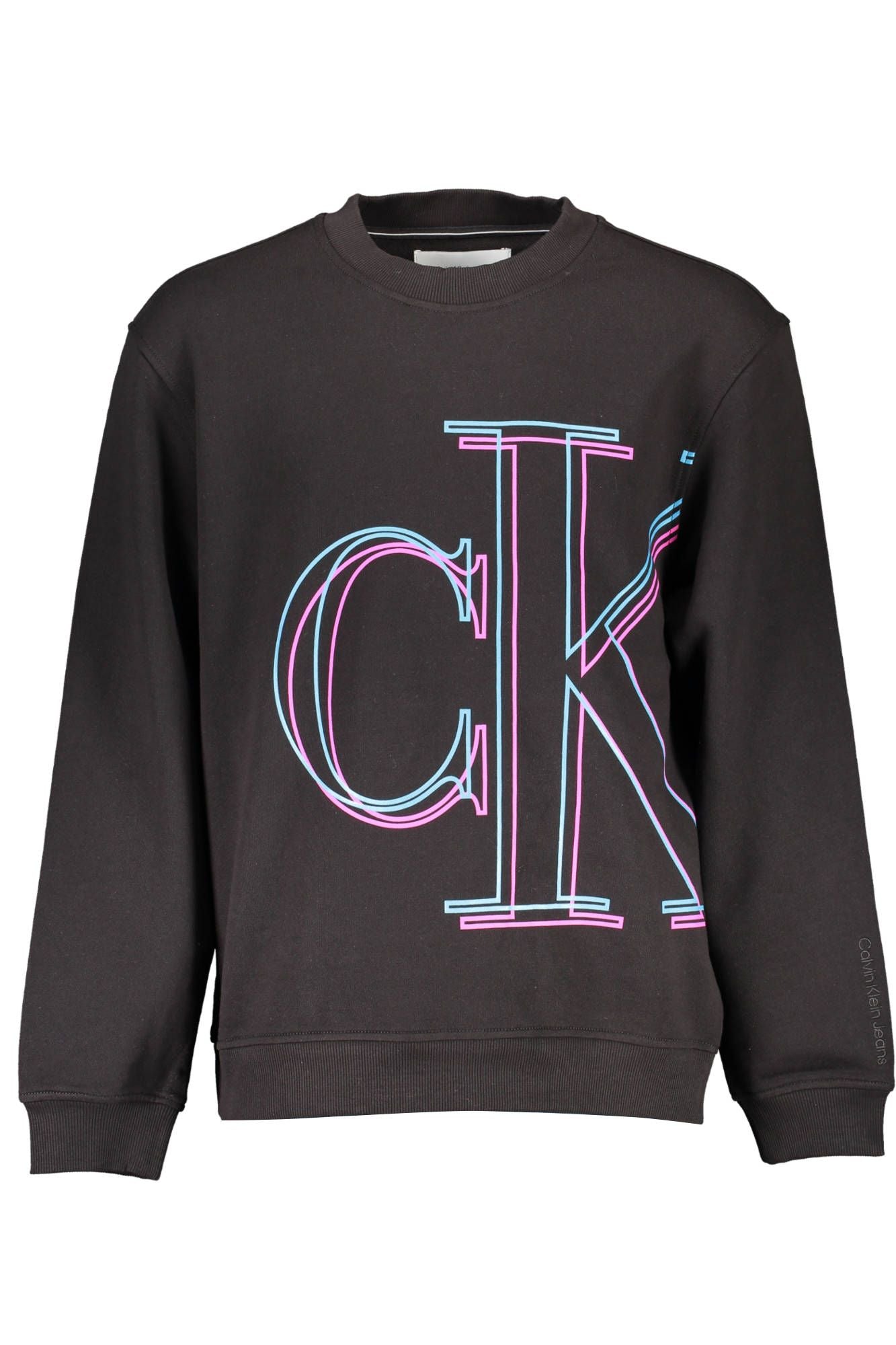 Black Cotton Men Sweater