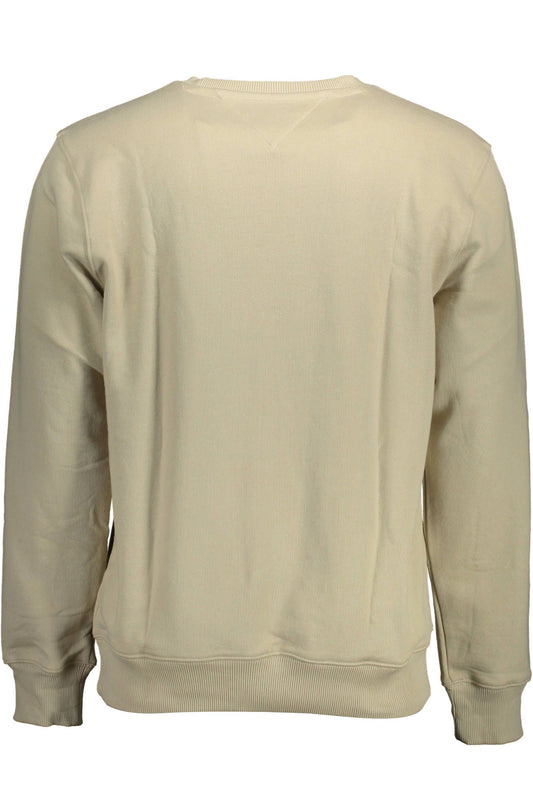 Beige Cotton Men Sweater