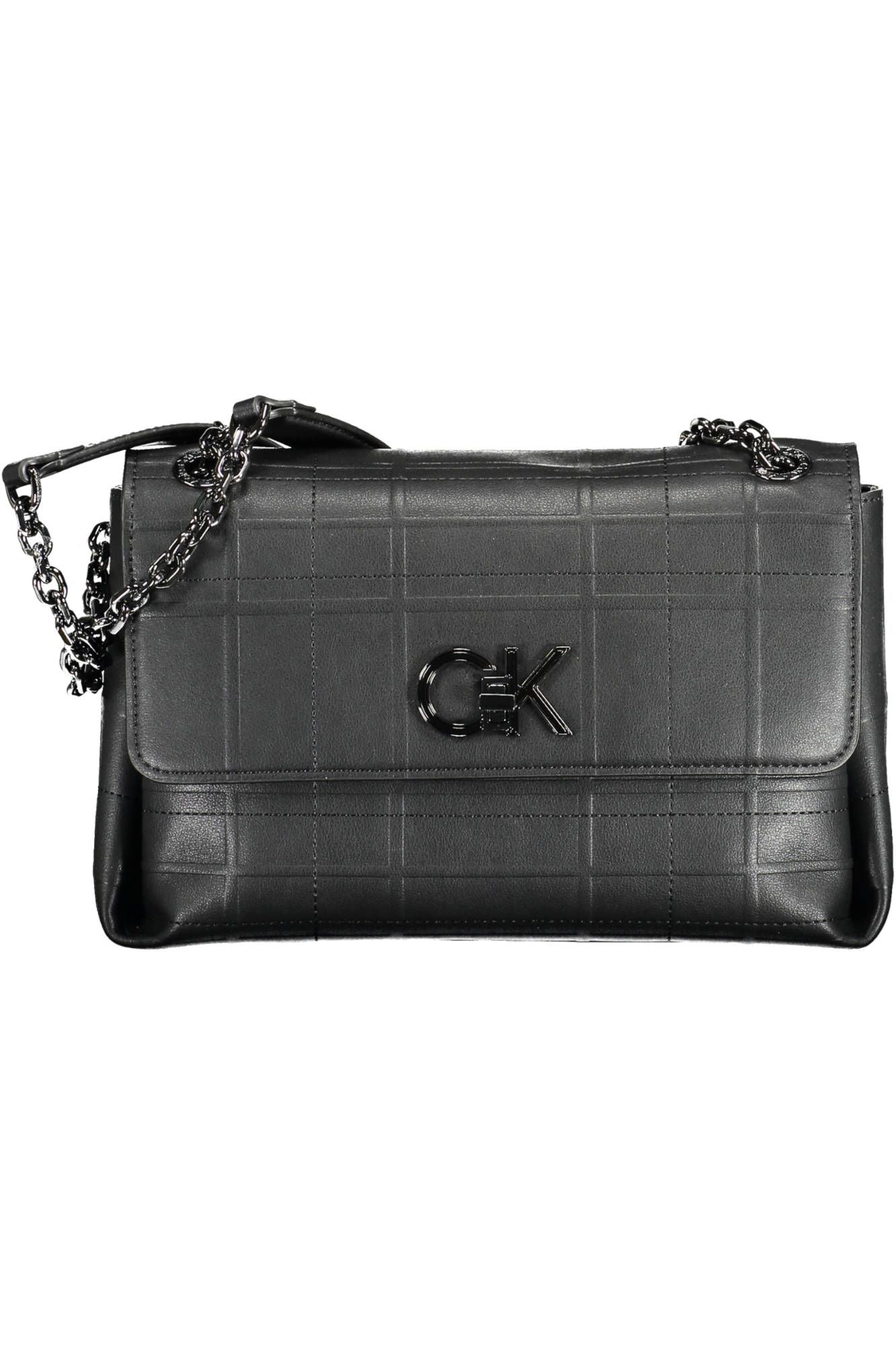 Black Polyester Women Handbag