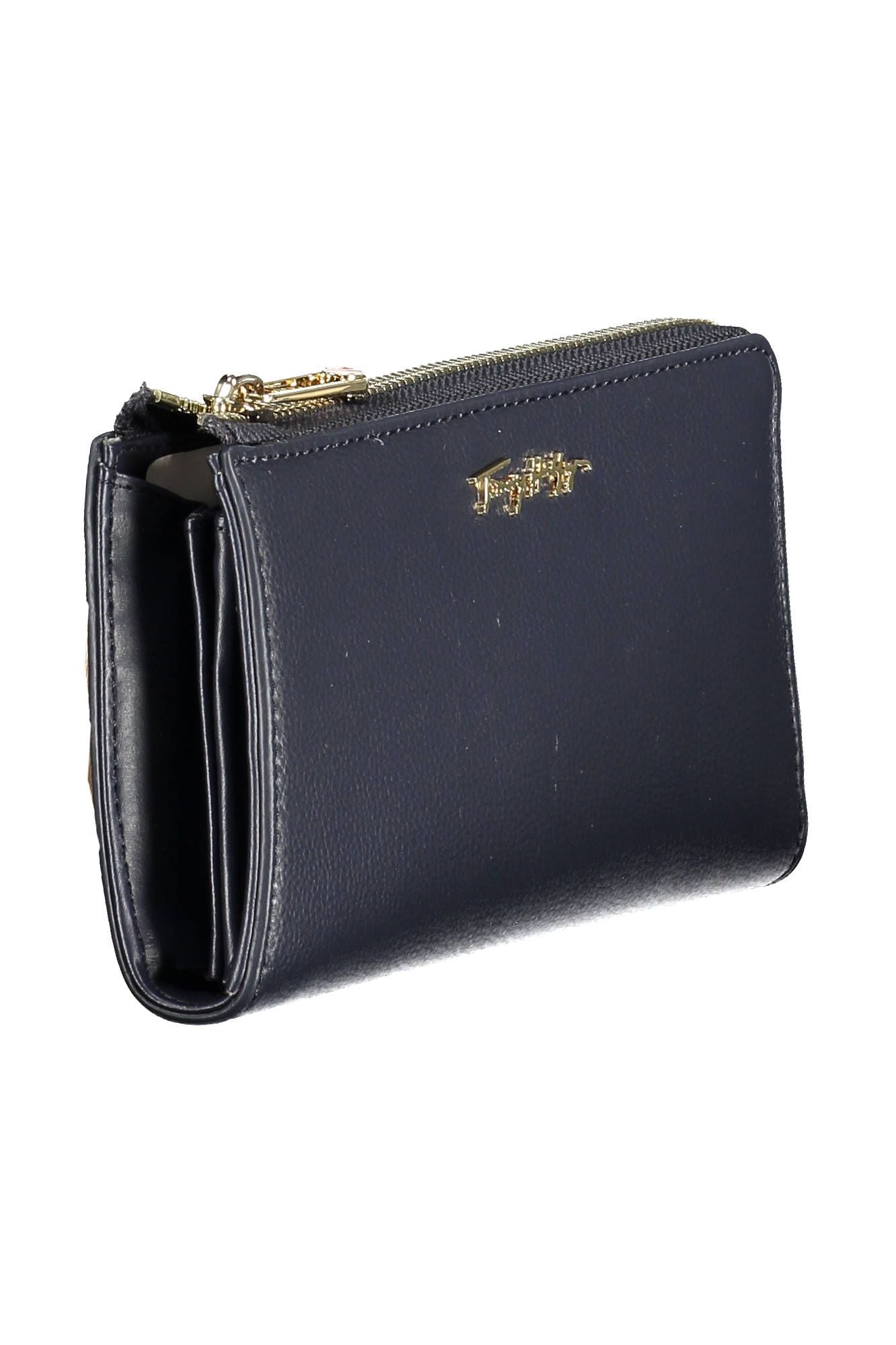 Blue Polyurethane Women Wallet