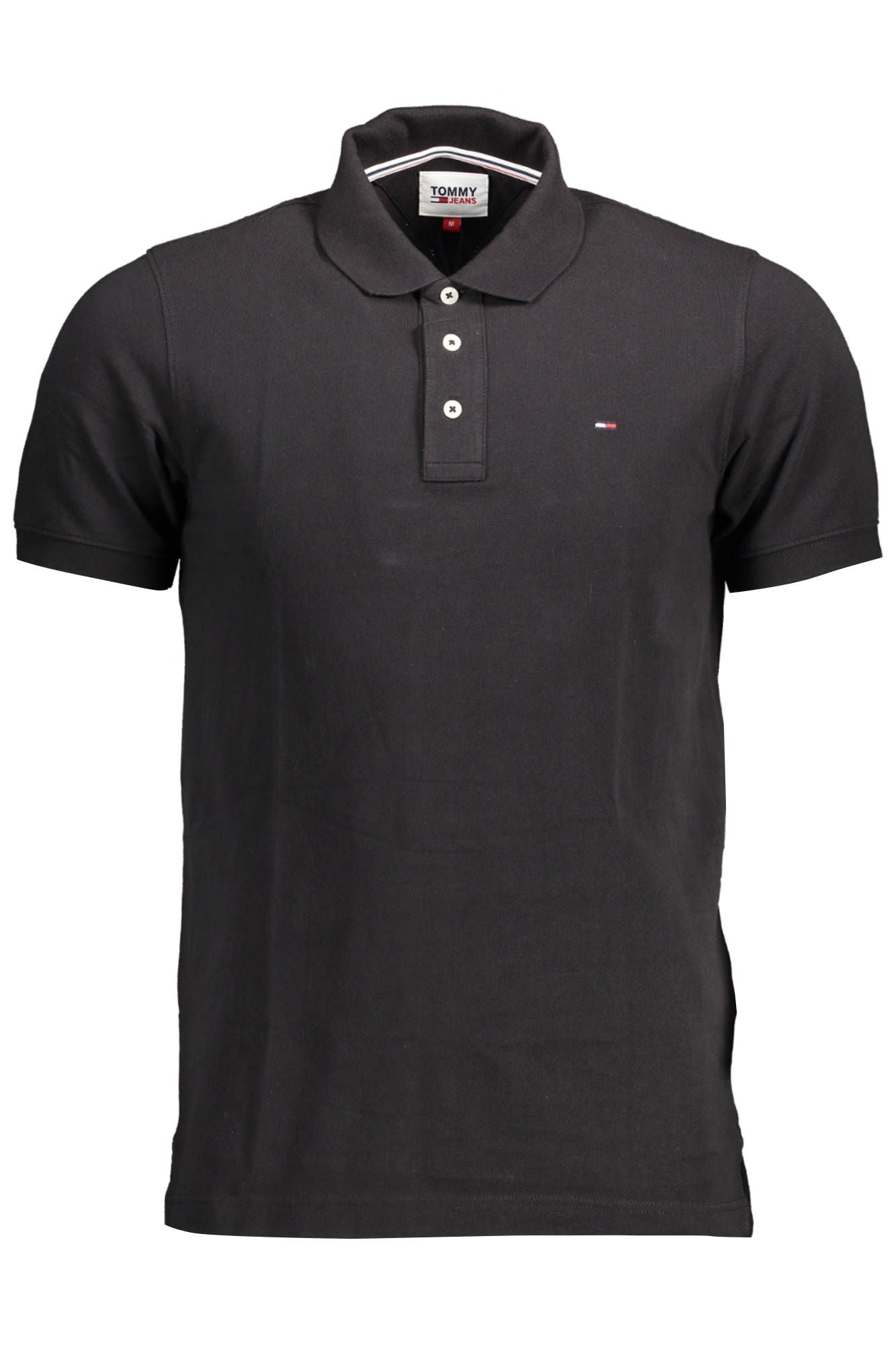 Black Cotton Men Polo Shirt
