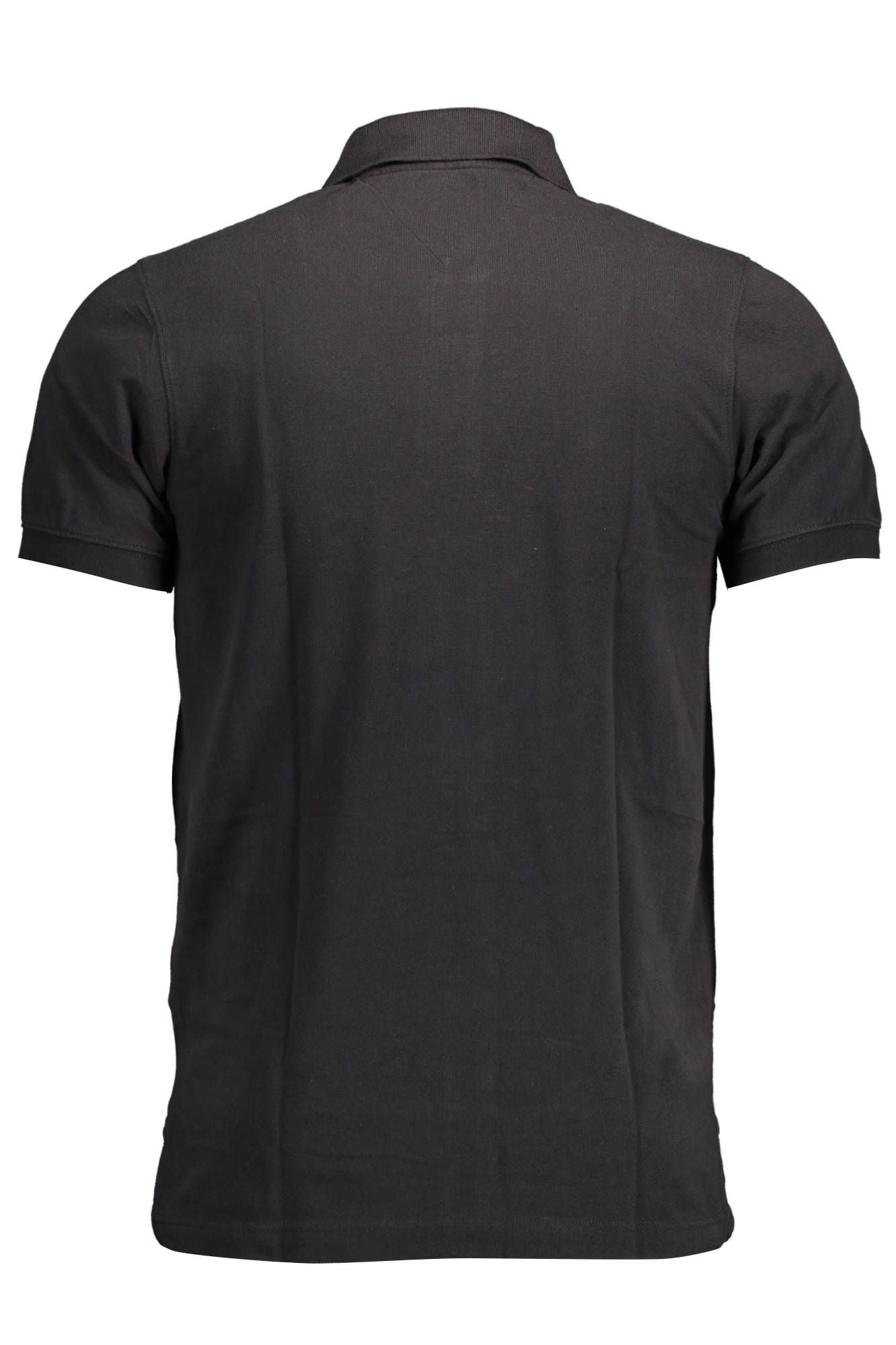 Black Cotton Men Polo Shirt