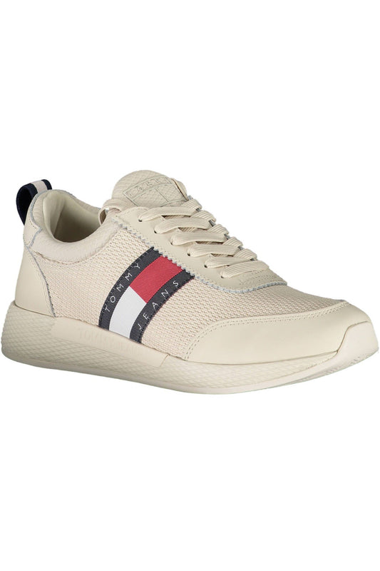 Beige Polyester Women Sneaker