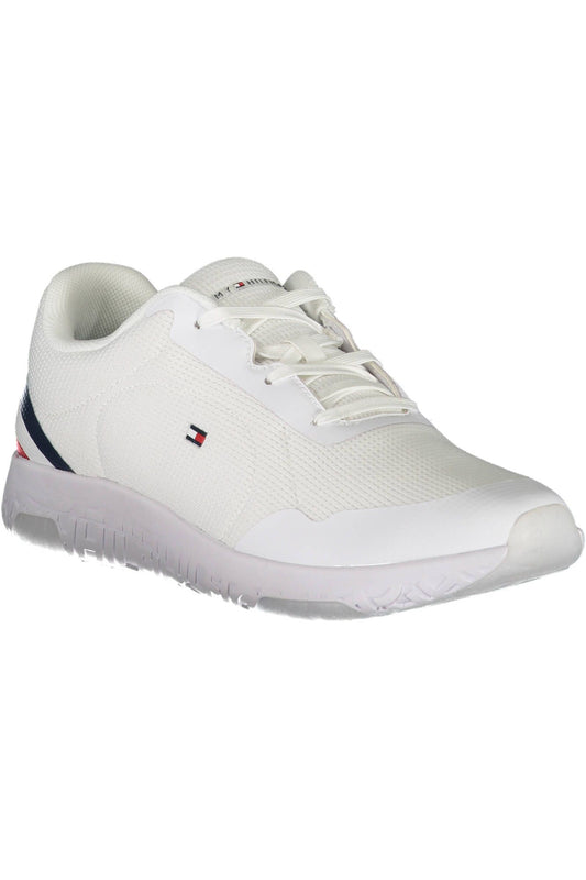 White Polyester Men Sneaker