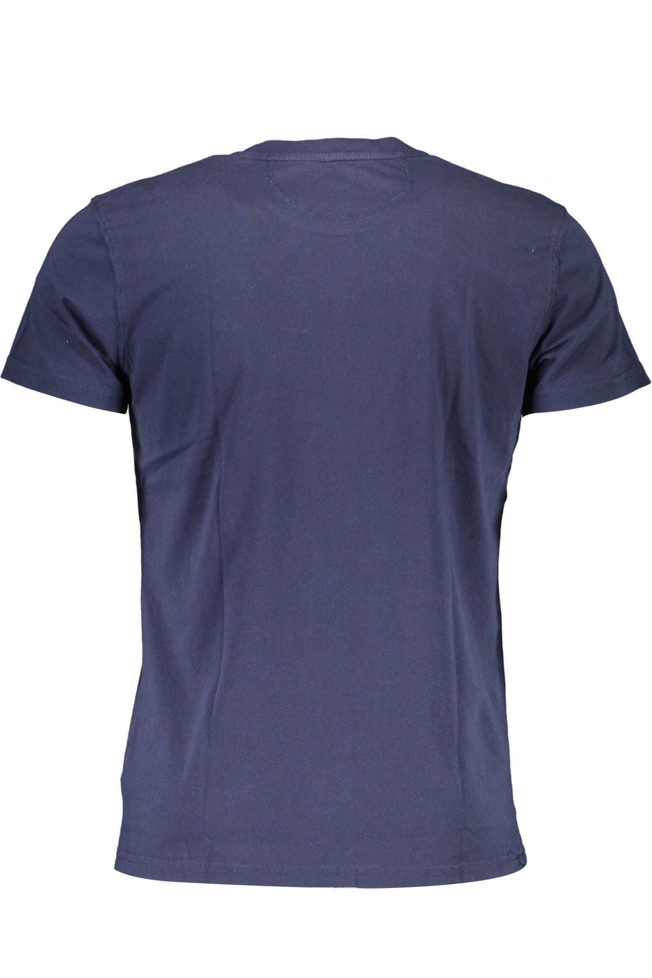 Blue Cotton Men T-Shirt