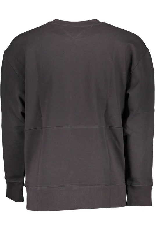 Black Cotton Men Sweater