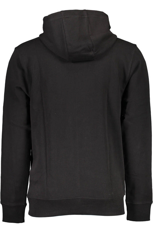 Black Cotton Men Sweater